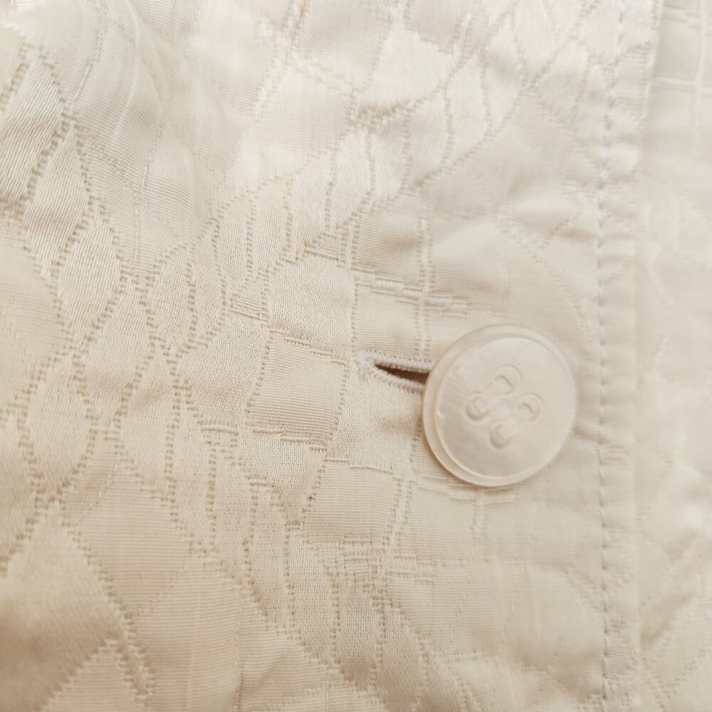 Escada Cropped Quilted Cream Jacket Blazer Vintage Rare Luxury Classic Office - Picture 8 of 16